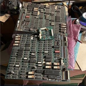 Lot Of 2 Tri Sports W 1/0 arcade Video Game PCB Boards CL